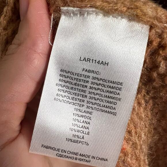 Molly Bracken Coco Camel Brown Wool Blend Crewneck Pullover Sweater Size Small - Picture 11 of 11